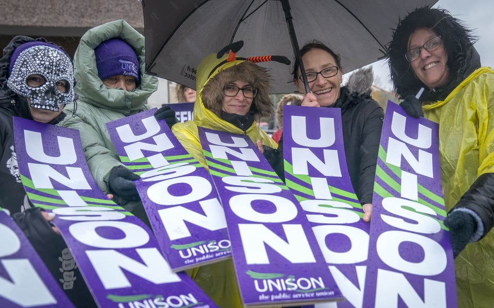 Strike by support staff closes Scottish schools as further walkouts announced