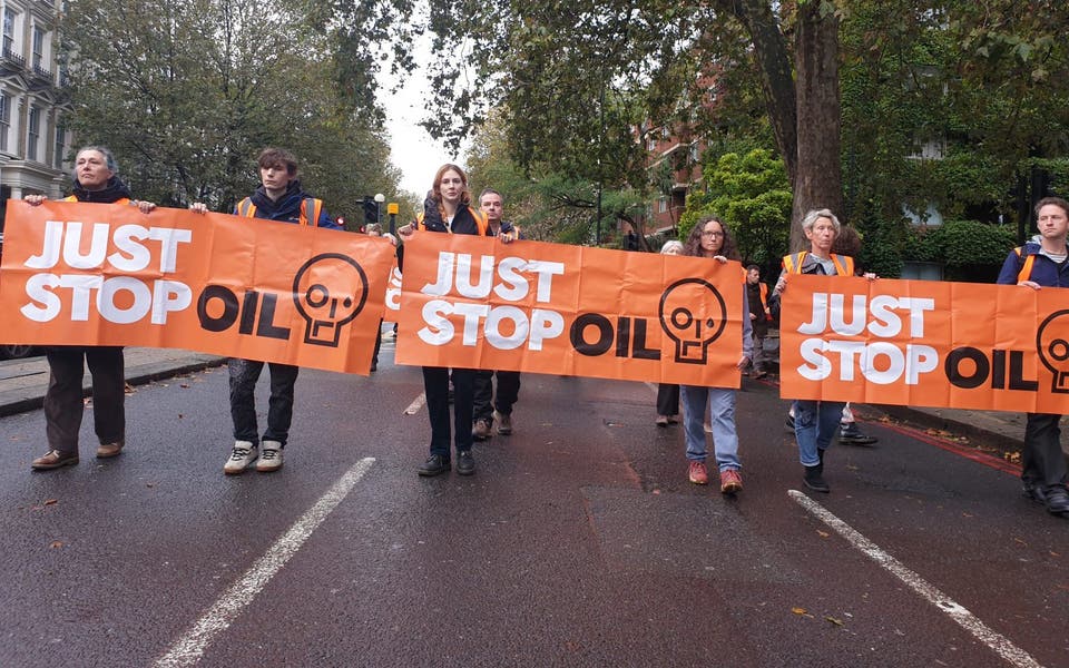 Arrests after Just Stop Oil protesters block major west London road